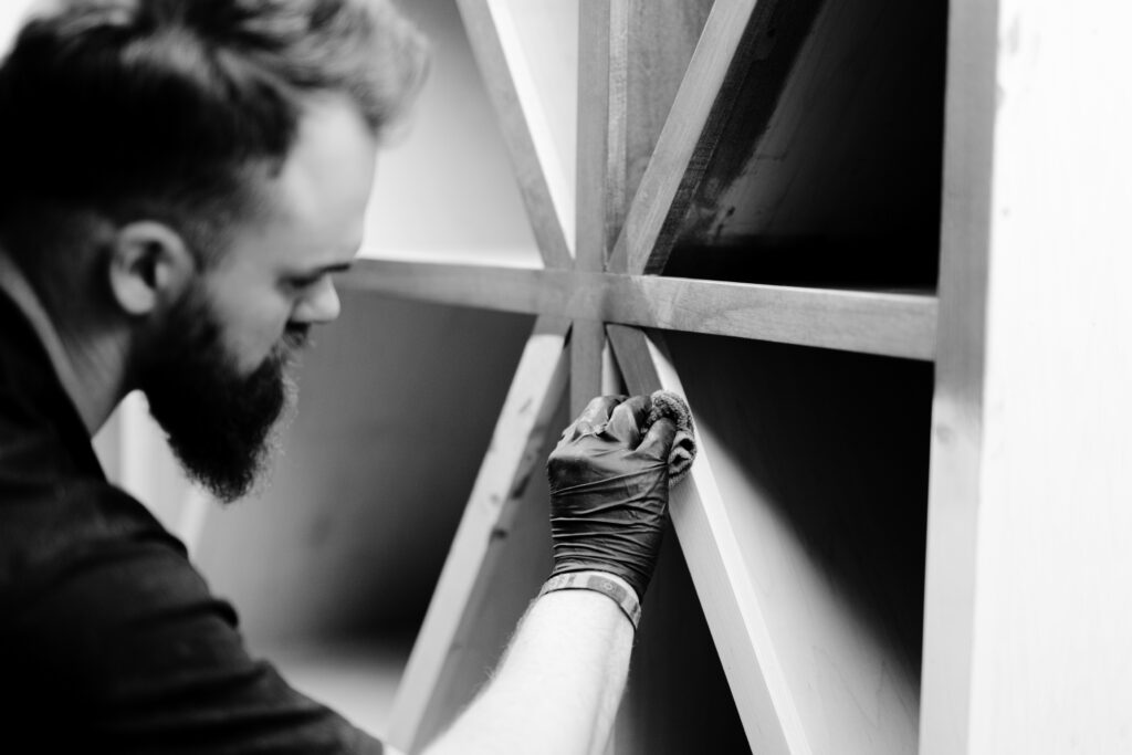 South Loft craftsman detailing a custom wood structure.