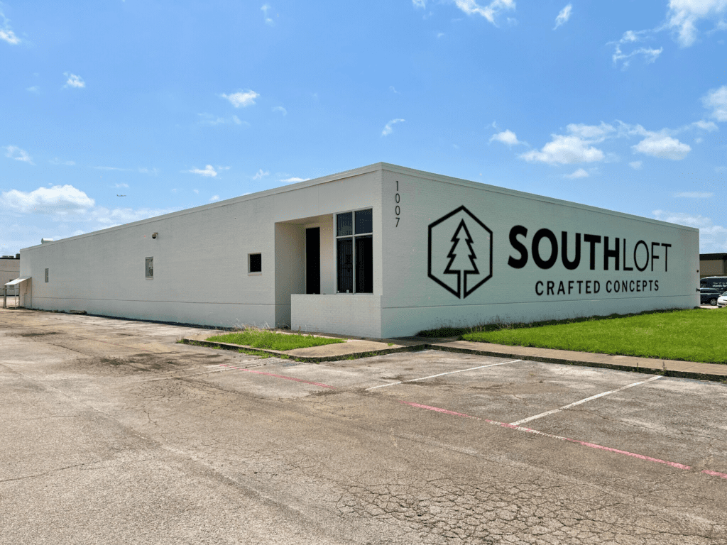 Image of industrial building with SouthLoft logo on the side.